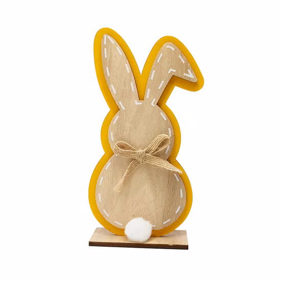 Décoration en bois, artisanat de pâques, ornements de lapin, artisanat de fête en bois